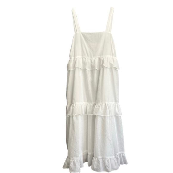 L’AGENCE  White Cotton Tiered Ruffled Sundress Size XS - Picture 15 of 16